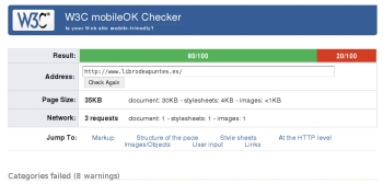 mobileok checker libro de apuntes cumple el 80% de los puntos